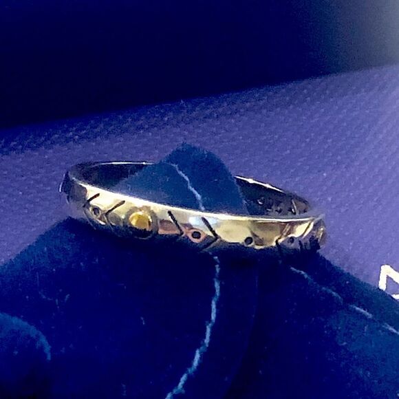 SILPADA Two Tone VARIED DETAILS Stacking Ring Sz 7 NIB - Picture 1 of 14